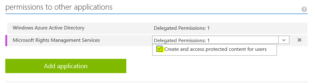 Permissões de configuração