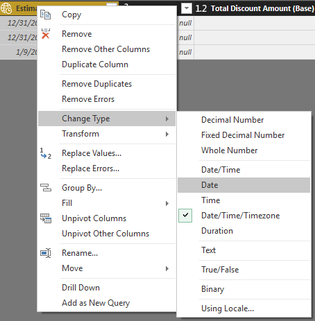 Change data type in Power BI Desktop Change data type in Power BI Desktop