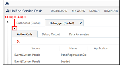 Expand the testing area in Debugger