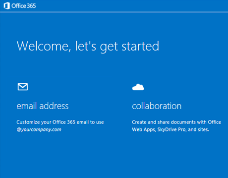 Captura de tela que mostra a opção de endereço Email no painel Introdução.
