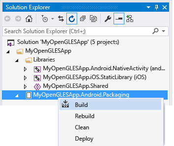 CPPMDD_OpenGLES_AndBuild Build Android Packaging Project