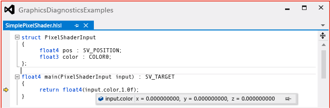 gfx_diag_demo_render_error_shader_step_5 The "color" member of "input" is black.