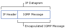 Mensagem encapsulada IGMP