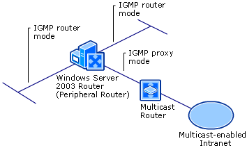 Router periférico numa intranet com capacidade multicast