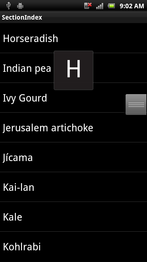 Captura de tela de H aparecendo acima da seção que começa com H