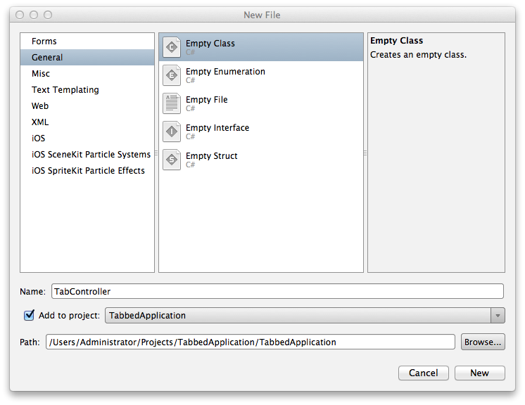 Adicionar a classe TabController