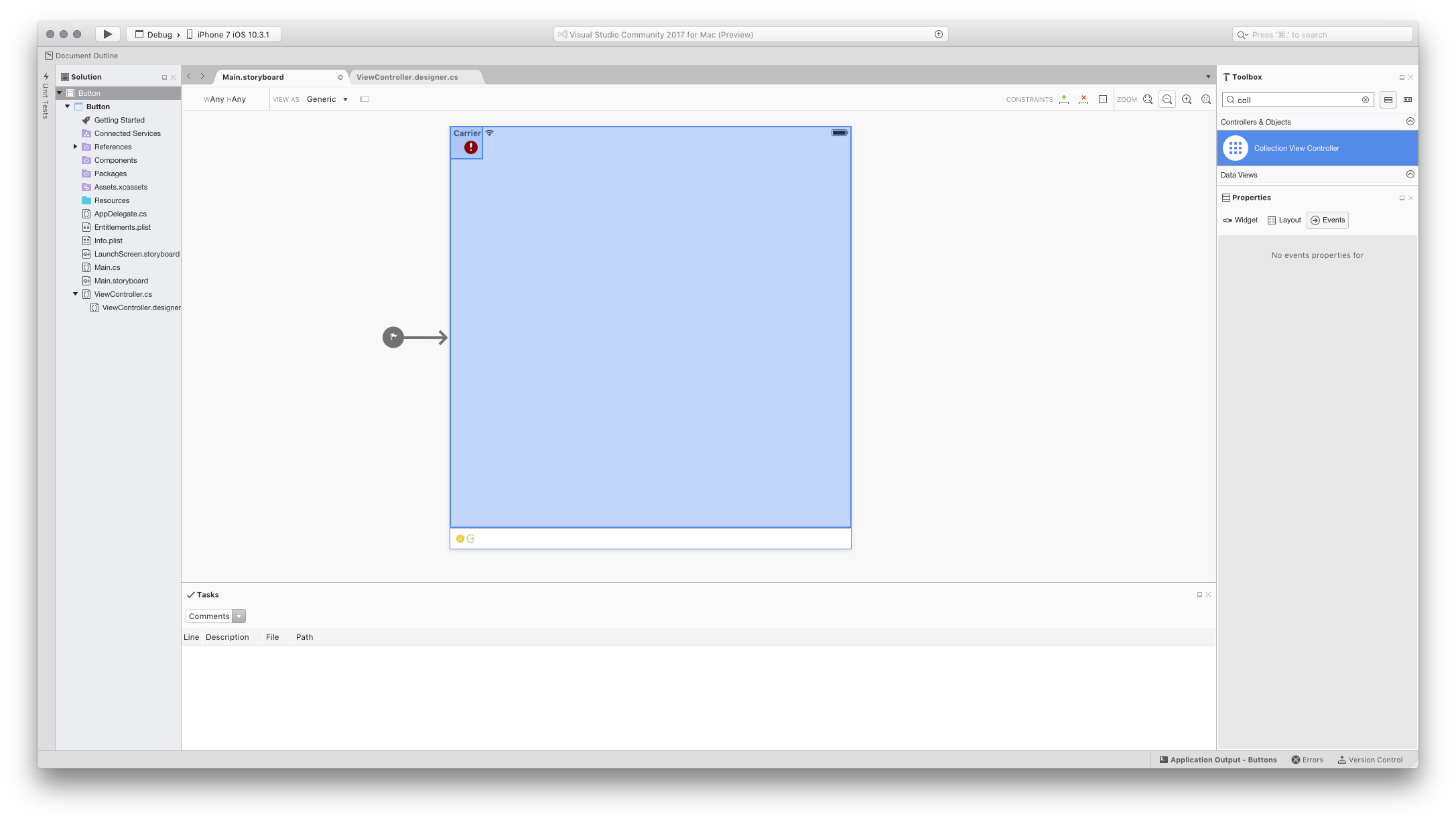 Adicionando um UICollectionViewController