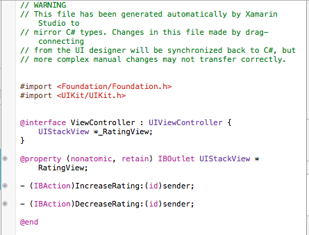 As saídas e ações do modo de exibição de pilha