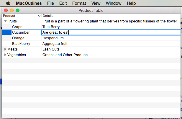 Um exemplo de edição de células