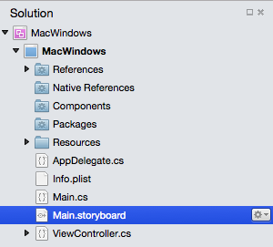 Selecionando o storyboard principal