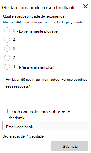 Captura de tela: exemplo de solicitação de comentários no produto.