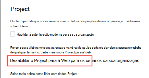Projeto para a Web para sua organização