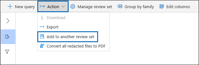 Adicione a outro conjunto de revisão no menu Ação.