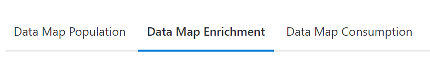 Captura de tela dos cabeçalhos da página de preços, mostrando o Enriquecimento do Mapa de Dados selecionado.