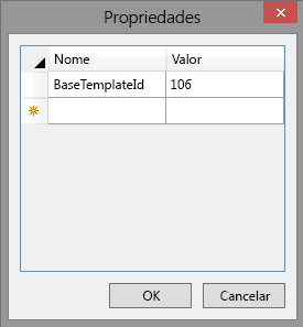 A caixa de diálogo Propriedades das permissões de lista no Visual Studio, com o nome de propriedade definido como