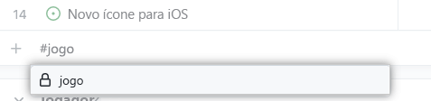 Captura de ecrã de um Projeto na vista de Lista, focada na procura de um problema existente ou num pedido pull, adicionando um # e introduzindo frases-chave.