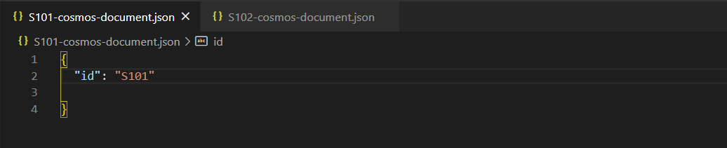 Screenshot of Visual Studio Code showing the newly created document.