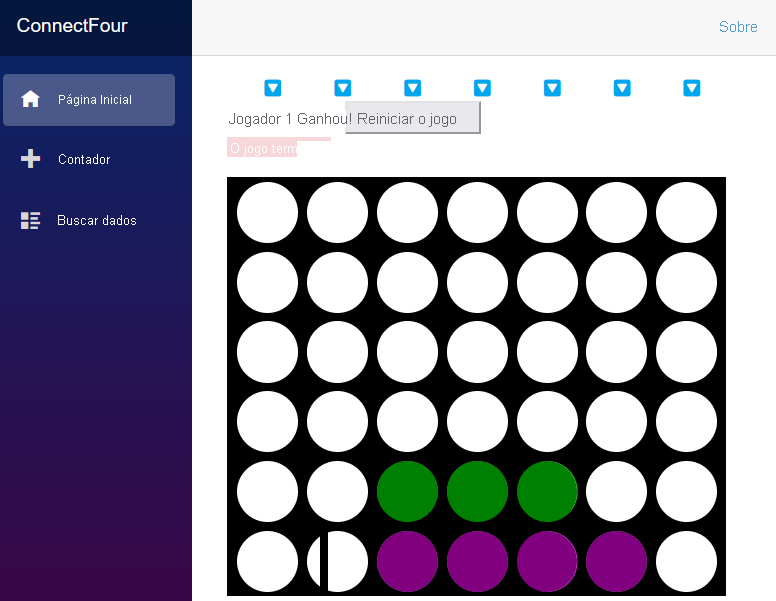 Captura de tela mostrando o final do jogo.