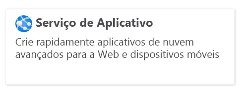 Screenshot of the Azure App Service category option.