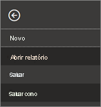 Captura de ecrã a mostrar a opção Guardar Ficheiro > como.