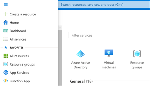 Captura de ecrã da opção de menu do portal no lado esquerdo do portal.