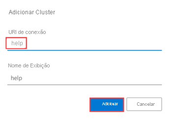 Screenshot of add help cluster in Azure Data Explorer web U I.