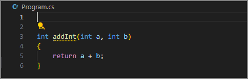 Captura de ecrã a mostrar a sugestão aceite de autocompletamento.