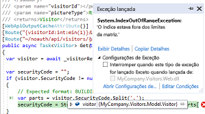 Captura de ecrã do depurador de capturas instantâneas. Capturas instantâneas amostradas de operações ao vivo, com valores de parâmetros.