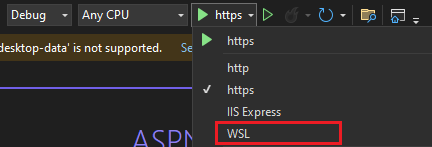 perfil de lançamento da WSL na lista de perfis de lançamento