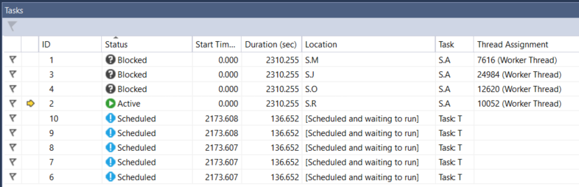 PDB_Walkthrough_10 Four task states in Parallel Stacks window
