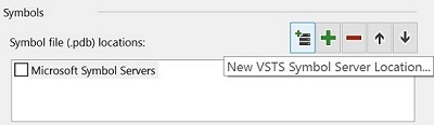 Adicionar VSTS Symbol Server