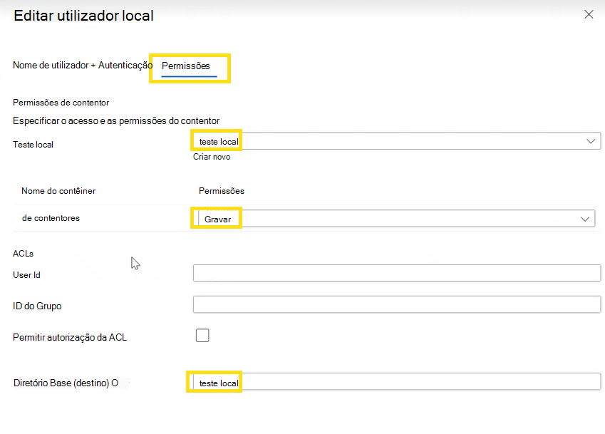 Uma captura de tela mostra como editar um usuário local. 