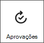 Captura de ecrã a mostrar um cartão de aprovações.