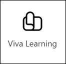 Captura de ecrã do ícone do cartão Viva Learning na caixa de ferramentas do dashboard.