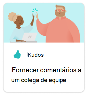 Captura de ecrã a mostrar um cartão de aplicação do Teams.