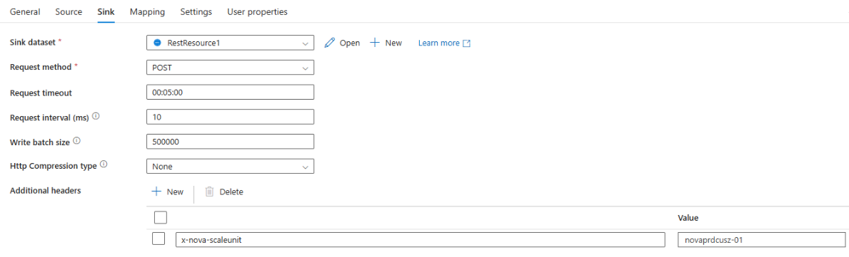 Captura de tela que mostra como inserir as configurações do coletor.