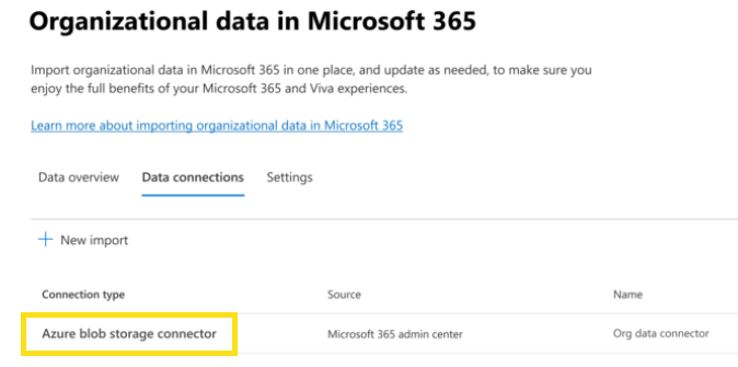 Captura de tela da página que mostra como editar o conector de armazenamento de blobs do Azure.