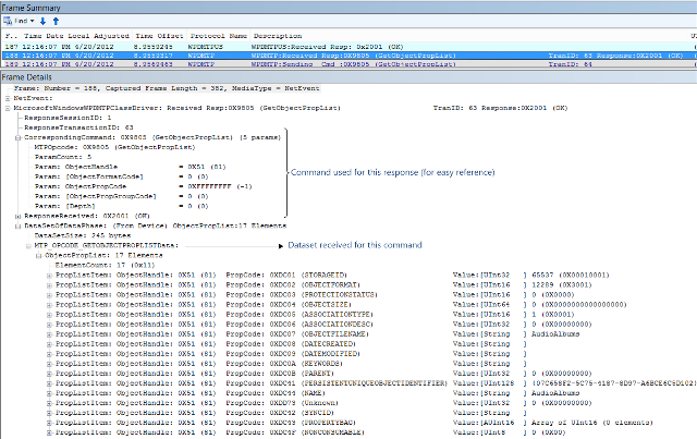 Captura de ecrã a mostrar a janela 'Detalhes da moldura' enquanto visualiza rastreios.