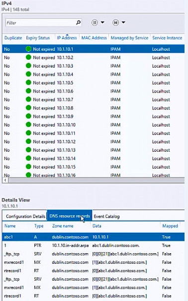 View DNS resource records