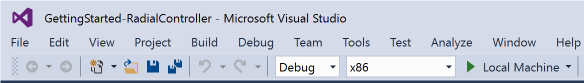 botão de construção de projeto do Visual Studio