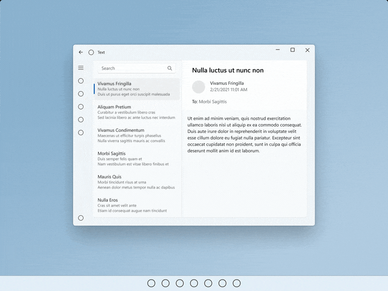 GIF animado do utilizador a arrastar um objeto para revelar comandos contextuais.