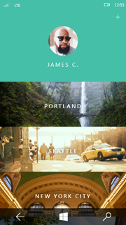 Um design para o seletor de itinerário em um aplicativo de viagem