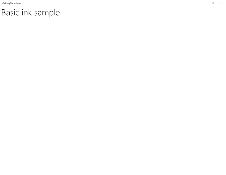 Captura de ecrã da aplicação vazia.