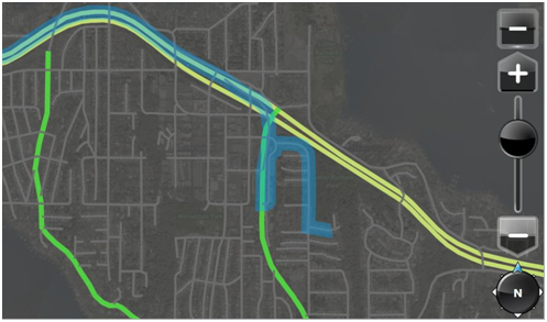 interface do usuário projetada para visualização com pouca luz.