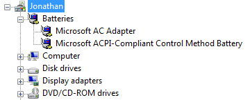 captura de ecrã da vista em árvore do explorador do Windows 