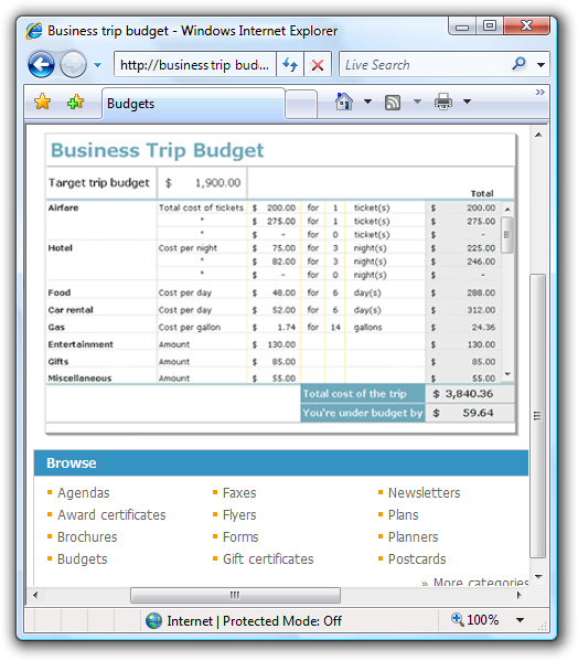 captura de tela do relatório otimizado para 