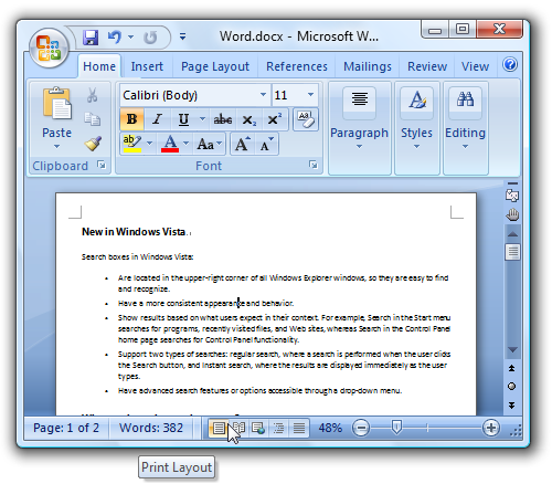 captura de ecrã da página apresentada na pré-visualização de impressão 