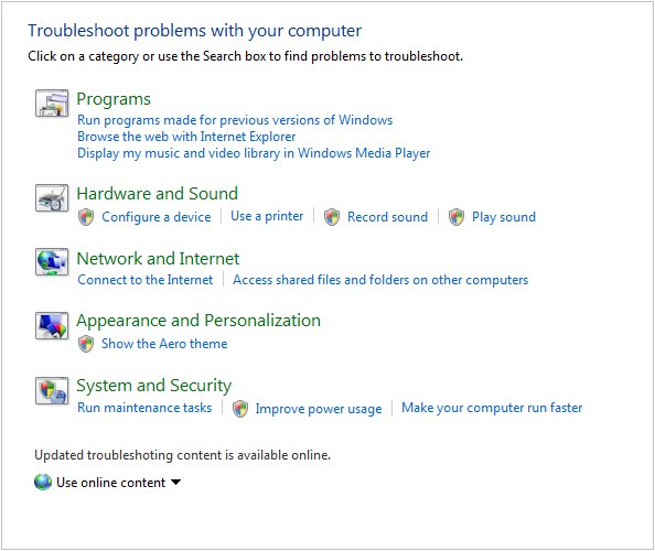 solução de problemas da interface do usuário da plataforma