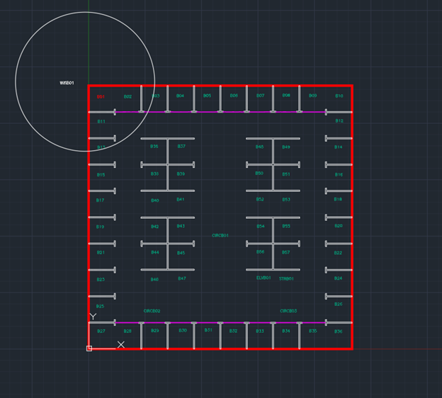 Screenshot showing the exterior layer of a facility.