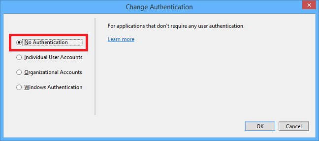 No Authentication